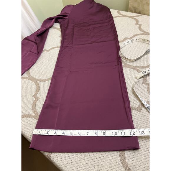 Old navy high rise full length wide leg cherry bark satin pants, size 6 - Picture 9 of 16